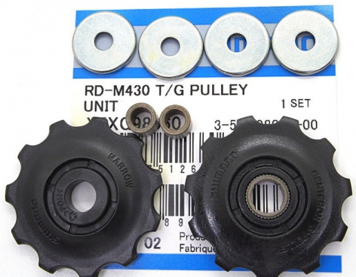 Ролики Shimano для заднего переключателя RD-M390/430/4000, верхний+нижний, 9ск. МТБ